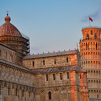 Buy canvas prints of Scenic view of leaning tower of Pisa and Pisa cathedral, Italy by Elijah Lovkoff