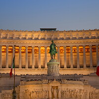 Buy canvas prints of Rome, Italy, Altare della Patria. Vittorio Emanuele II Monument at sunset by Elijah Lovkoff