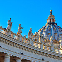 Buy canvas prints of Scenic St. Peter's Basilica in Rome near Vatican city by Elijah Lovkoff