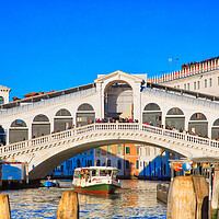 Buy canvas prints of Venice, Italy. Landmark Rialto Bridge, one of the most visited Venice landmark locations by Elijah Lovkoff