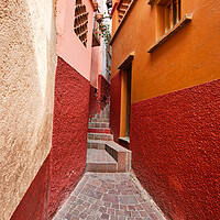 Buy canvas prints of Guanajuato, famous Alley of the Kiss (Callejon del Beso) by Elijah Lovkoff
