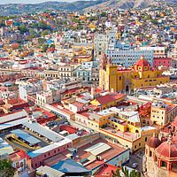 Buy canvas prints of Guanajuato, scenic city lookout and panoramic views by Elijah Lovkoff