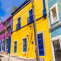 Buy canvas prints of Guanajuato, Mexico, scenic colorful streets in historic city cen by Elijah Lovkoff