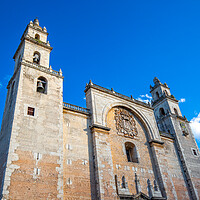 Buy canvas prints of Mexico, Cathedral of Merida, oldest cathedral in Latin America by Elijah Lovkoff