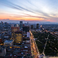 Buy canvas prints of Panoramic view of Mexico City by Elijah Lovkoff