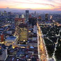 Buy canvas prints of Mexico City panoramic view from observation deck by Elijah Lovkoff