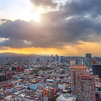 Buy canvas prints of Scenic panoramic view of Mexico City  by Elijah Lovkoff