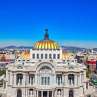 Buy canvas prints of Mexico City, Mexico, Landmark Palace of Fine Arts by Elijah Lovkoff
