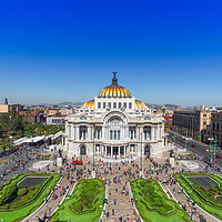 Buy canvas prints of Mexico City, Mexico, Landmark Palace of Fine Arts by Elijah Lovkoff