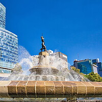 Buy canvas prints of Mexico City, Mexico, Diana the Huntress Fountain  by Elijah Lovkoff