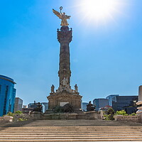 Buy canvas prints of Angel of Independence monument located on Reforma Street near hi by Elijah Lovkoff