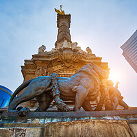 Buy canvas prints of Angel of Independence monument, Mexico City by Elijah Lovkoff
