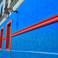 Buy canvas prints of Monterrey, colorful historic buildings  by Elijah Lovkoff