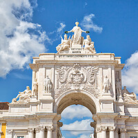 Buy canvas prints of Famous Commerce Plaza (Praca do Comercio) in Lisbon facing Tagus by Elijah Lovkoff