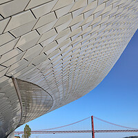 Buy canvas prints of Lisbon, Portugal, Landmark suspension 25 of April bridge by Elijah Lovkoff