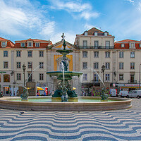 Buy canvas prints of Famous Rossio Square in Lisbon by Elijah Lovkoff