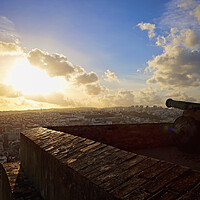 Buy canvas prints of Scenic panoramic views of Lisbon from Saint George Castle (Sao Jorge) lookout by Elijah Lovkoff