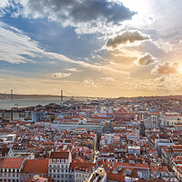 Buy canvas prints of Scenic panoramic views of Lisbon from Saint George Castle (Sao J by Elijah Lovkoff