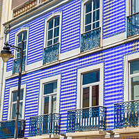 Buy canvas prints of Typical Portuguese architecture and colorful buildings of Lisbon by Elijah Lovkoff