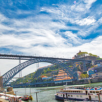 Buy canvas prints of  Dom Luis Bridge over Rio Douro by Elijah Lovkoff