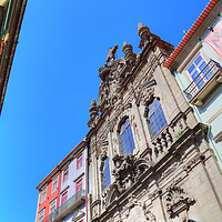 Buy canvas prints of Beautiful and colorful Porto Streets near Rio Douro by Elijah Lovkoff