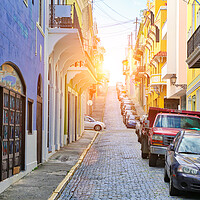 Buy canvas prints of San Juan streets on a bright sunny day by Elijah Lovkoff