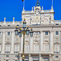Buy canvas prints of Famous Royal Palace in Madrid in historic city center, the official residence of the Spanish Royal Family by Elijah Lovkoff