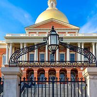 Buy canvas prints of Massachusetts Old State House in Boston historic city center by Elijah Lovkoff