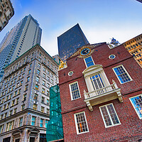 Buy canvas prints of Massachusetts Old State House building in Boston downtown by Elijah Lovkoff