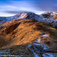 Buy canvas prints of Winter View of Dove Crag, Hart Crag & Fairfield by Nigel Wilkins