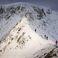 Buy canvas prints of Striding Edge in Winter by Nigel Wilkins