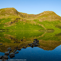 Buy canvas prints of High Crag & High Stile, Buttermere by Nigel Wilkins