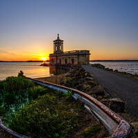 Buy canvas prints of Normanton Church Sunset by Nigel Wilkins