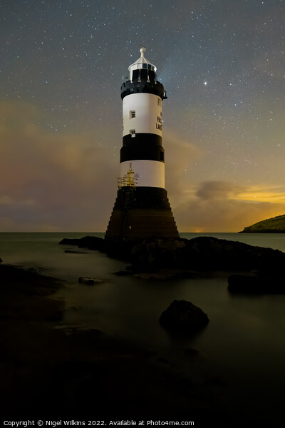 Penmon Lighthouse, Anglesey Framed Mounted Print by Nigel Wilkins