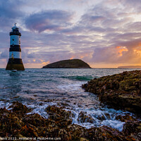 Buy canvas prints of Penmon Lighthouse Sunrise, Anglesey by Nigel Wilkins