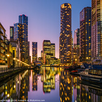 Buy canvas prints of South Dock, Canary Wharf by Nigel Wilkins