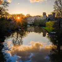 Buy canvas prints of Warwick Castle Sunset by Nigel Wilkins