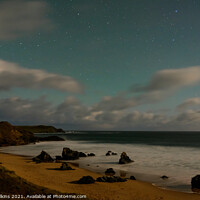 Buy canvas prints of Durness Beach at Night by Nigel Wilkins