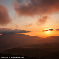 Buy canvas prints of Mountain Sunset by Nigel Wilkins