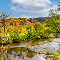Buy canvas prints of Serene Autumn River Almond by Michael Birch