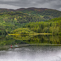 Buy canvas prints of Serene Paddle Boarding Adventure on Faskally Loch by Michael Birch