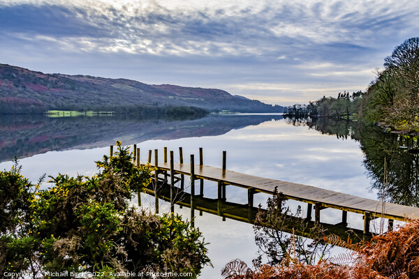 Serene Reflections at Coniston Water Picture Board by Michael Birch