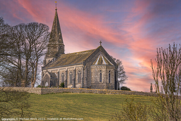 Majestic Beauty of Sunset at Holy Trinity Church Picture Board by Michael Birch