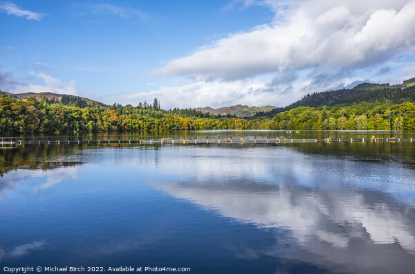 Majestic Autumn Scene at Loch Faskally Picture Board by Michael Birch