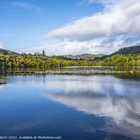 Buy canvas prints of Majestic Autumn Scene at Loch Faskally by Michael Birch