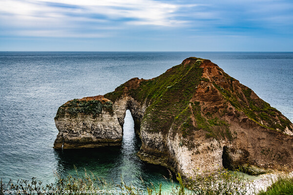 Flamborough Head Cliff at Dusk Picture Board by Michael Birch