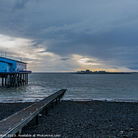 Buy canvas prints of Storm Clouds Roa Island Lifeboat Station by Michael Birch