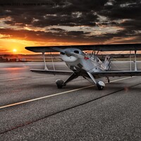 Buy canvas prints of A small airplane sitting on the tarmac of an airpo by maka magnolia
