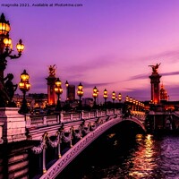 Buy canvas prints of Bridge in France City Paris by maka magnolia