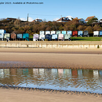 Buy canvas prints of Colourful beach huts at Frinton on Sea by Geoff Taylor